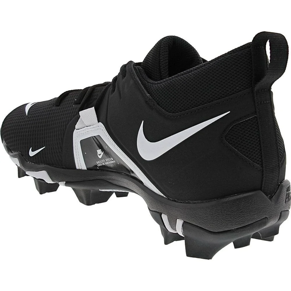Nike Alpha Menace 3 Shark Football Cleats Mens 12.5 Black White New‎ Fastflex